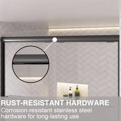 Shine 60 in. W x 56 in. H Semi-Frameless Sliding Tub Door with 1/4 in. Clear Tempered Glass 8_0e3feabd-de17-4695-89d1-4202de8d3996