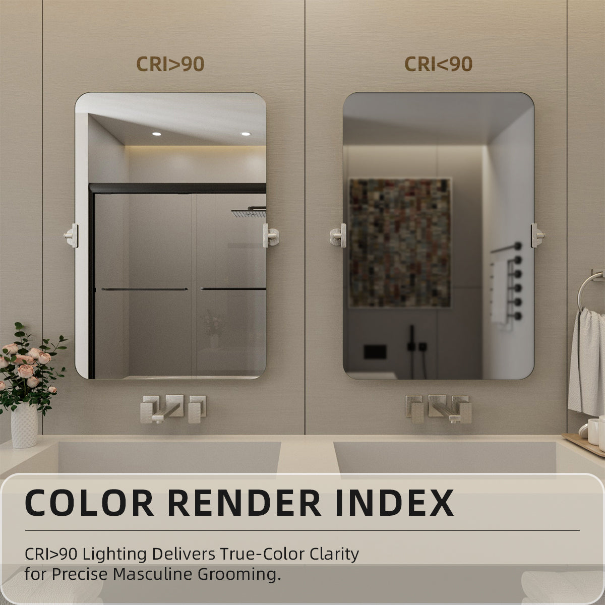 Nivorix NRKH Series Rectangular Framed Tilt Wall Mount Bathroom Vanity Mirror 8_1c9c1f9c-b322-4a1b-a5a4-e00922357640