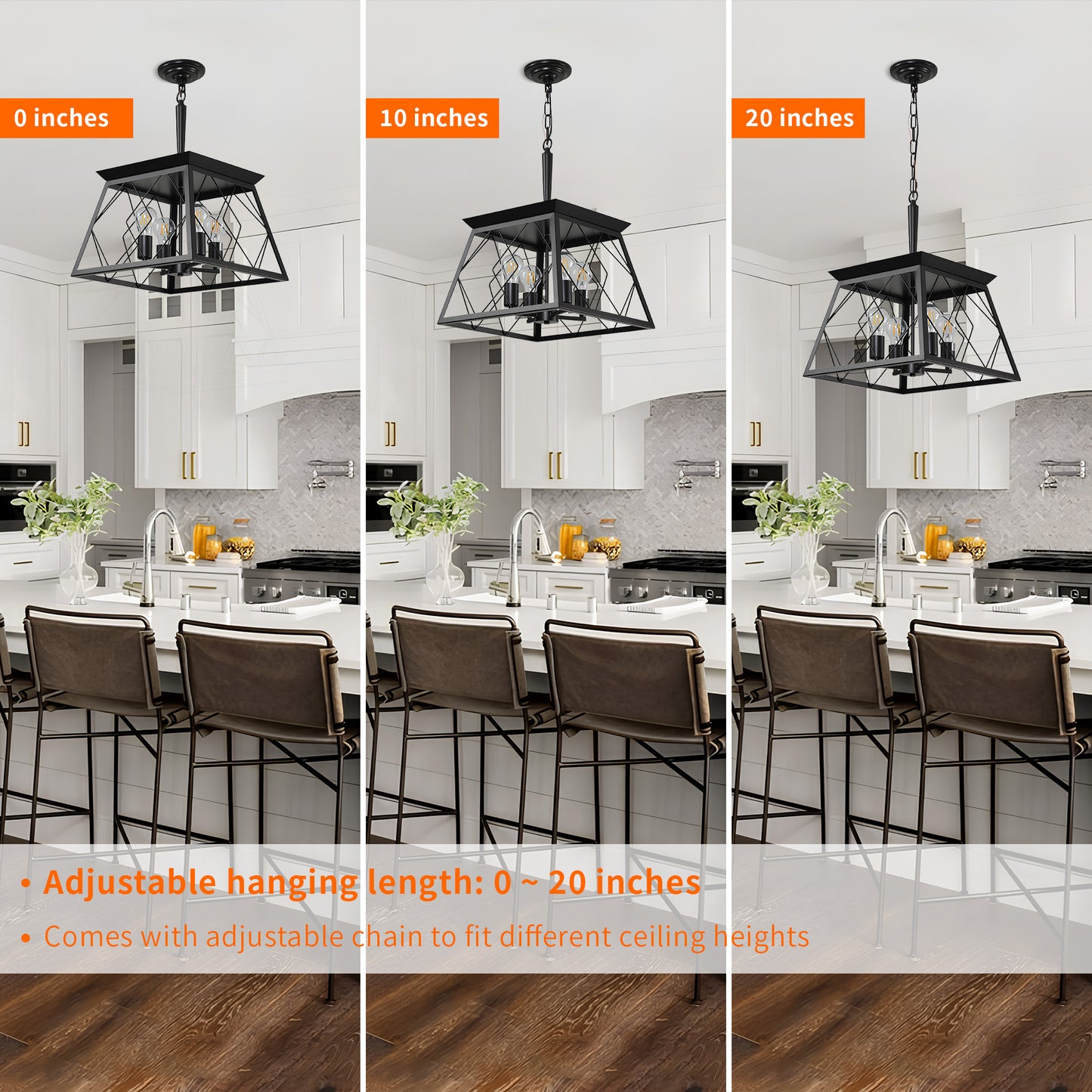 Taimei Vesper 16 in. 4-Light & Rustica 5-Light Farmhouse Industrial Chandelier Light 8_218d023b-2a18-4cbd-aca5-290268c73d5e