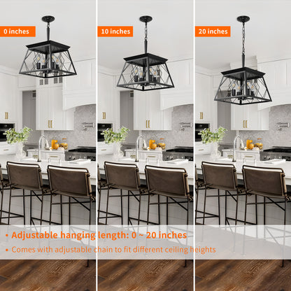 Taimei Vesper 16 in. 4-Light & Rustica 5-Light Farmhouse Industrial Chandelier Light 8_218d023b-2a18-4cbd-aca5-290268c73d5e