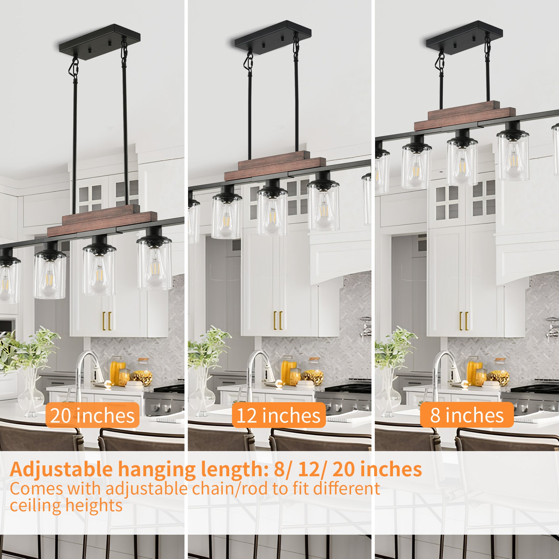 Taimei Aero 37 in. Industrial 5-Light Chandelier with Clear Glass Shades 8_21ce4e98-57ff-4a9e-8bde-9be8d8177b60