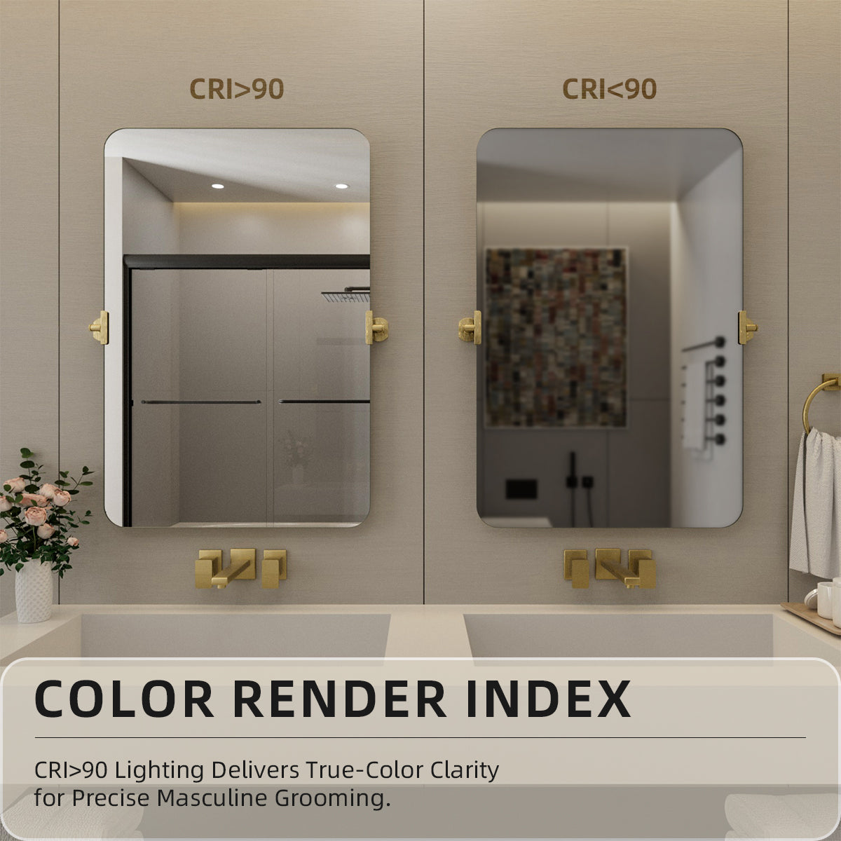 Nivorix NRKH Series Rectangular Framed Tilt Wall Mount Bathroom Vanity Mirror 8_2891de43-1446-4d03-8e5a-44973303071c