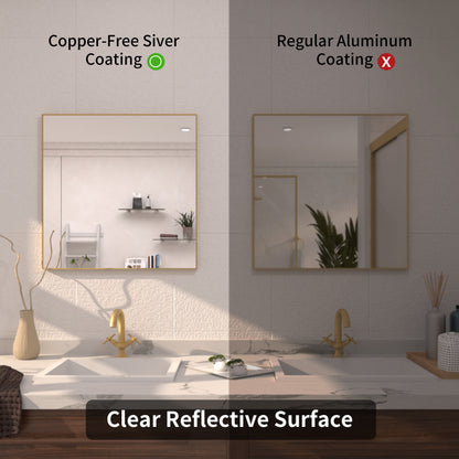 TaiMei 30 in. W x 30 in. H  Rectangular Framed Bathroom Vanity Mirror