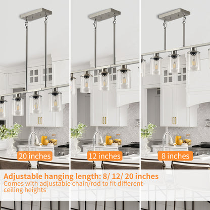 Taimei Aero 37 in. Industrial 5-Light Chandelier with Clear Glass Shades 8_31ec5a59-0d03-43fa-8ac9-f222f417c2d8
