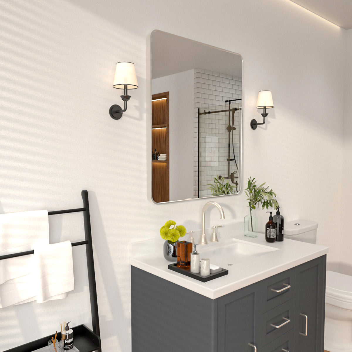 Niveal SM Series Rectangular Framed Wall Bathroom Vanity Mirror