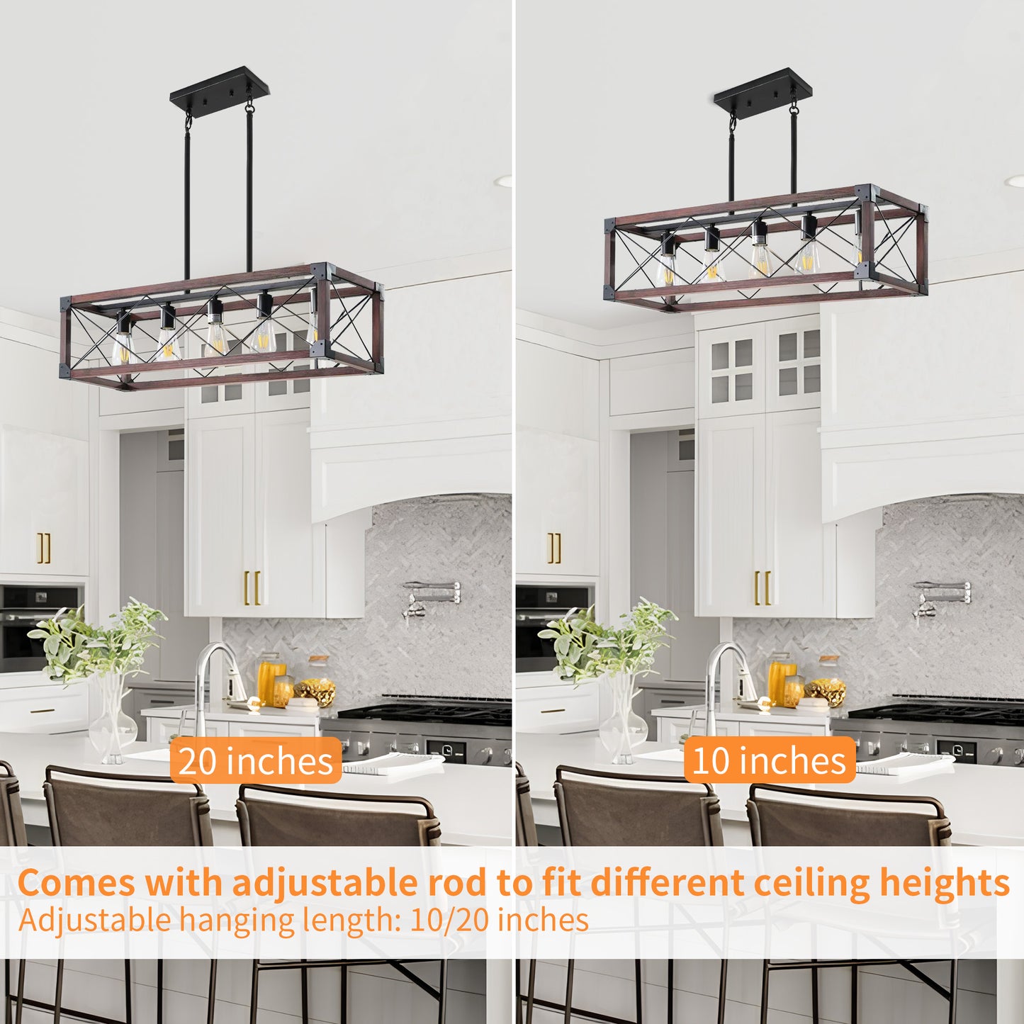 Taimei Solace 32 in. 5-Light Industrial Farmhouse Rectangle Pendant Light 8_3bec9905-3472-49d3-9cae-e24e66b3efaf