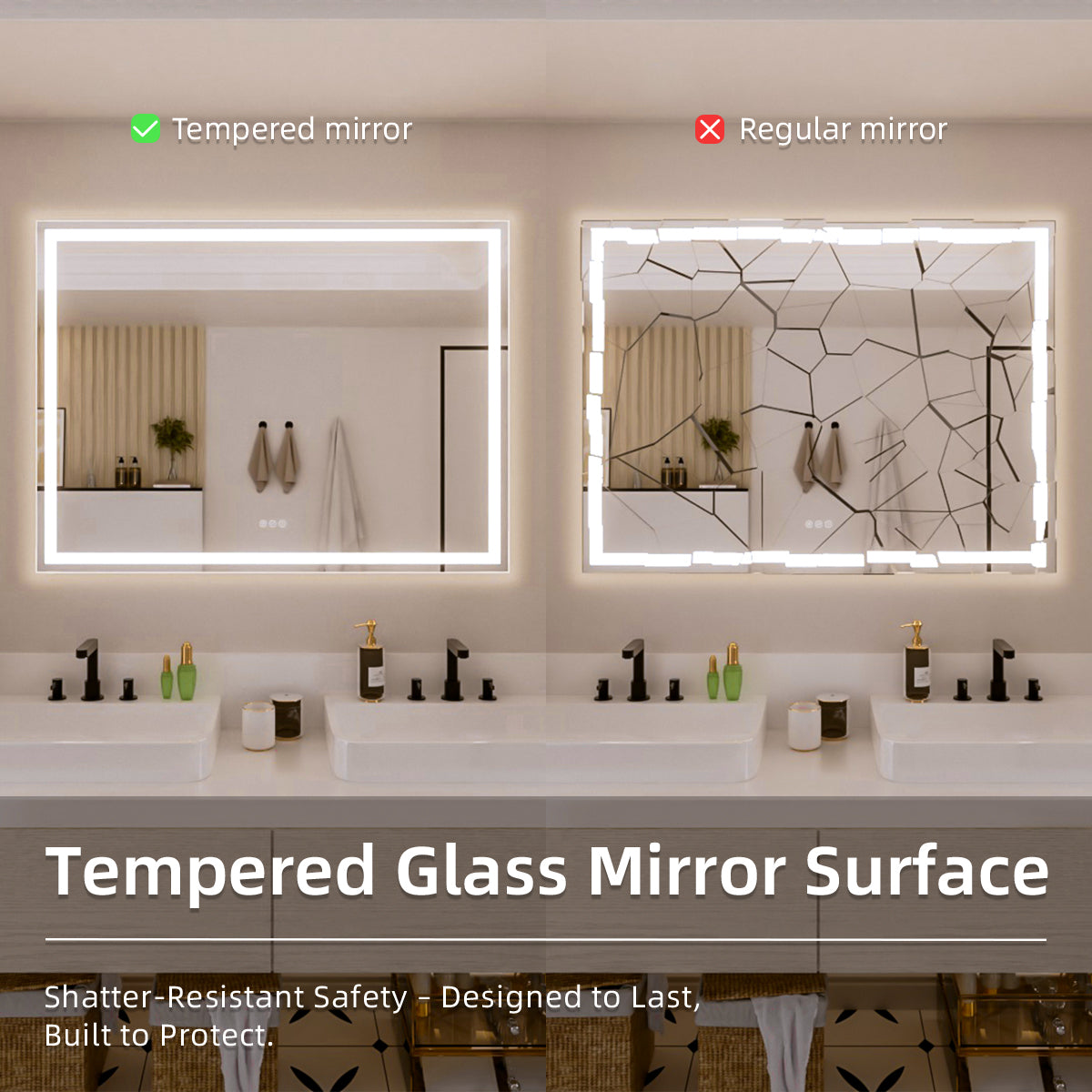 Nivorix NRMV Series Rectangular Frameless LED Wall Bathroom Vanity Mirror with Sleek Silver Finish 8_40e510b4-e872-4065-bd5f-0fcfb6d7babb