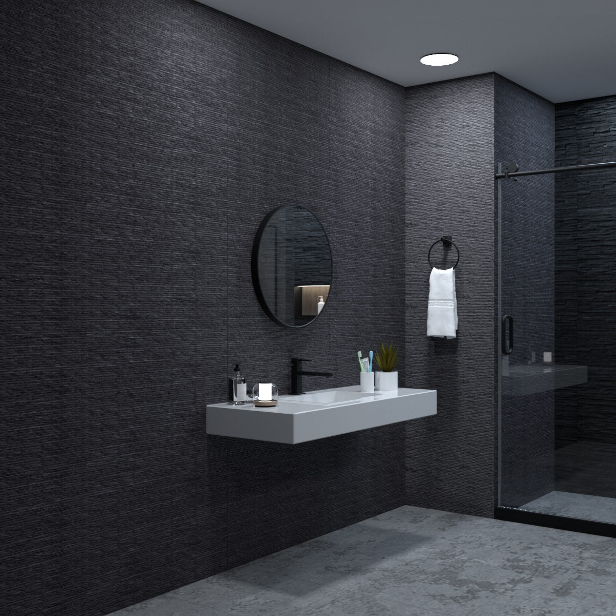 Niveal RM Series Round Framed Wall Bathroom Vanity Mirror 8_48f3d886-98df-414e-926d-afc8d4052649