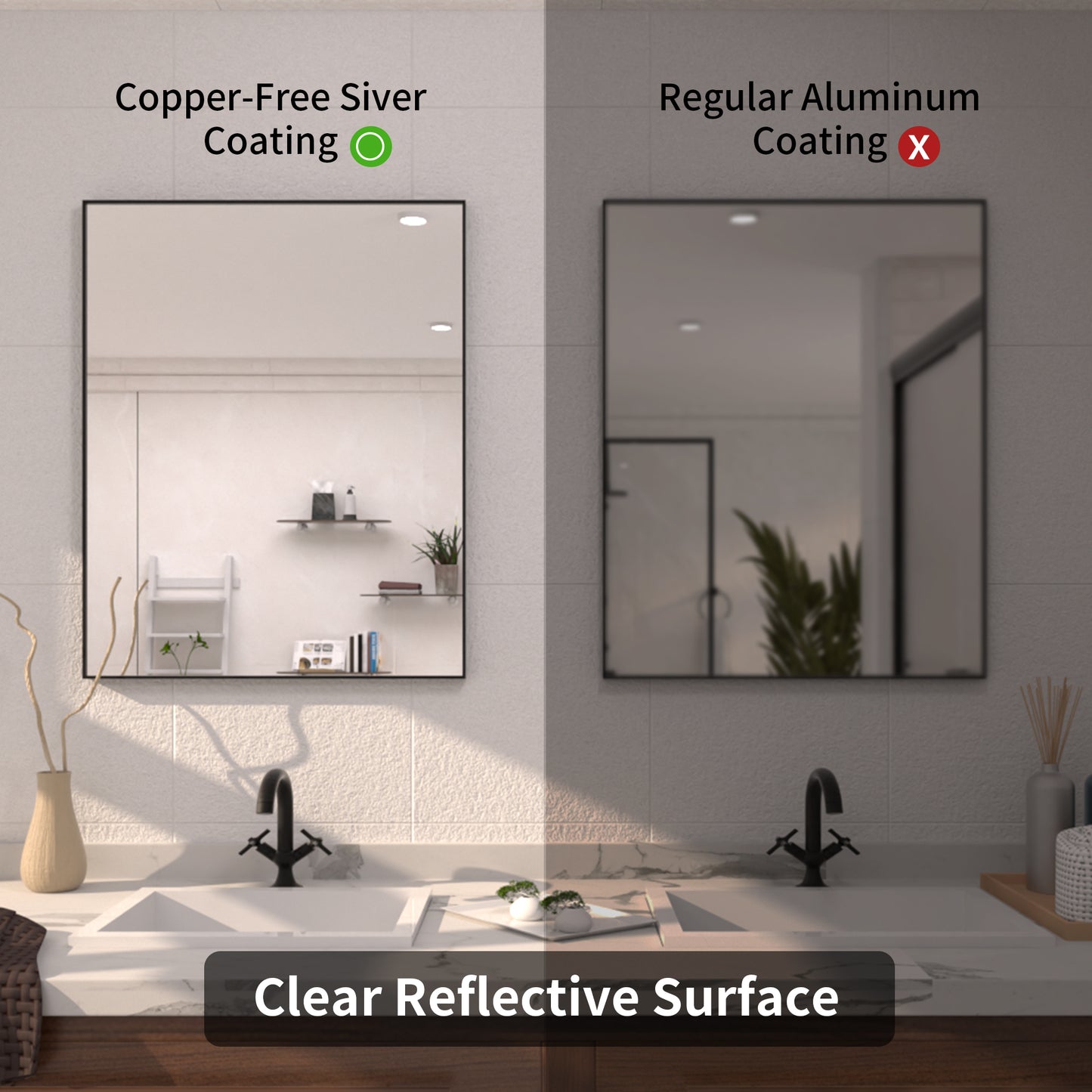 TaiMei 24 in. W x 30 in. H Rectangular Framed Bathroom Vanity Mirror 8_4b4fa677-2af8-4e15-8f10-73bfac75c55c