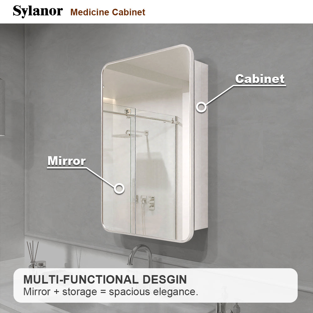 Verve Frameless Recessed or Surface-Mount Rectangular Aluminum Medicine Cabinet with Mirror in Brushed Nickel 8_51d2f1d4-3e1f-4372-af68-cd4839cdb960