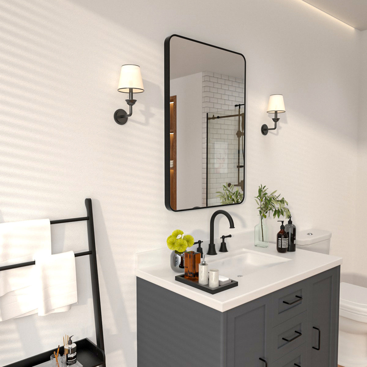 Niveal SM Series Rectangular Framed Wall Bathroom Vanity Mirror