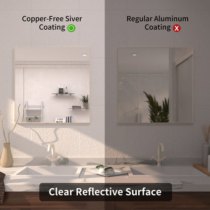 TaiMei 30 in. W x 30 in. H  Rectangular Framed Bathroom Vanity Mirror