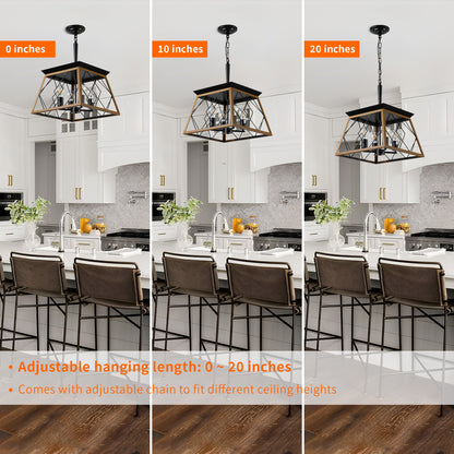 Taimei Vesper 16 in. 4-Light & Rustica 5-Light Farmhouse Industrial Chandelier Light 8_62943696-ce90-46a6-8c4e-21520b88d34a