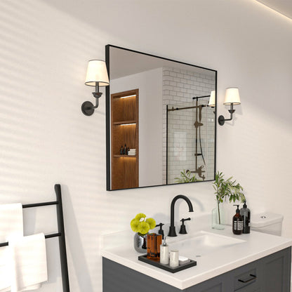 Niveal SE Series Aura Rectangular Framed Wall Bathroom Vanity Mirror