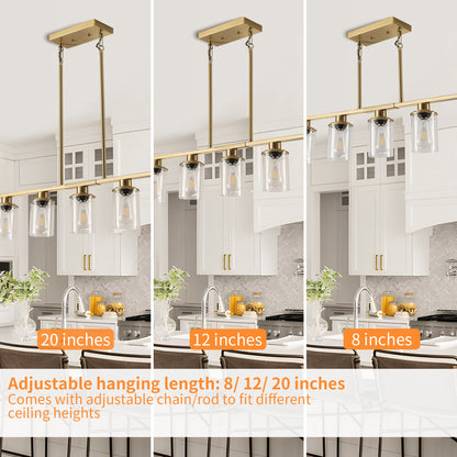 Taimei Aero 37 in. Industrial 5-Light Chandelier with Clear Glass Shades 8_66e9fbb2-df0f-4df5-ba24-90b248506ead