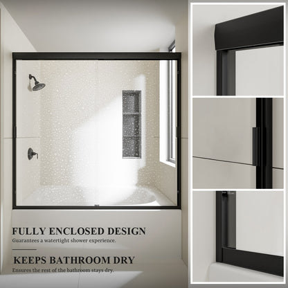 Nivorix Apex 60 in. W x 56 in. H Sliding Semi-Frameless Tub Door with Clear Glass 8_744b57d9-21ad-453f-8ebd-bc67c7c2a5f9