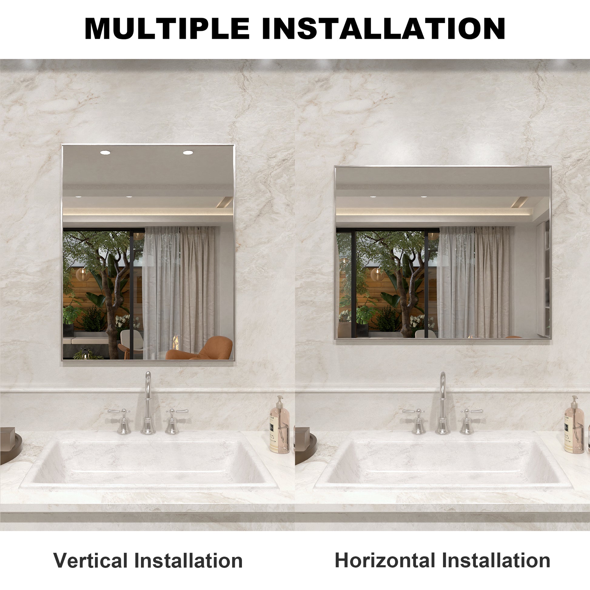 Nova 24 in. W x 30 in. H Rectangular Framed Wall Bathroom Vanity Mirror 8_78156859-f234-41f5-a152-42cd87caec65