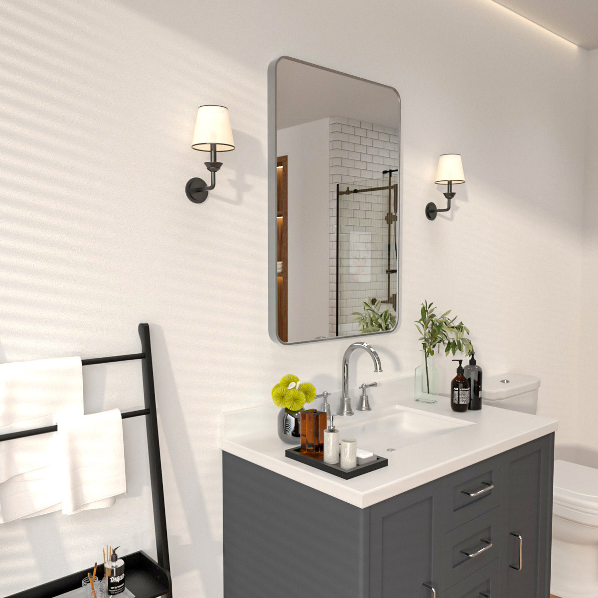 Niveal SM Series Rectangular Framed Wall Bathroom Vanity Mirror