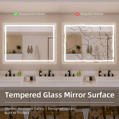 Nivorix NRMV Series Rectangular Frameless LED Wall Bathroom Vanity Mirror with Sleek Silver Finish 8_8f64e0a5-d163-4315-a922-4e82685c8145