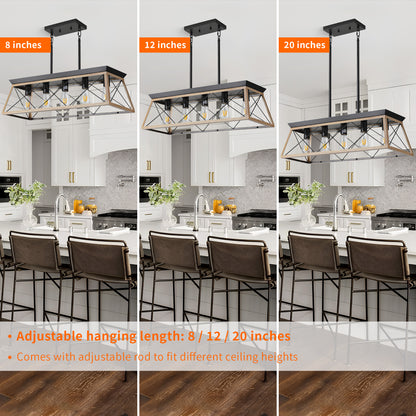 Taimei Vesper 16 in. 4-Light & Rustica 5-Light Farmhouse Industrial Chandelier Light 8_91629bb0-dcb6-4acf-b826-1f77a914fcf3