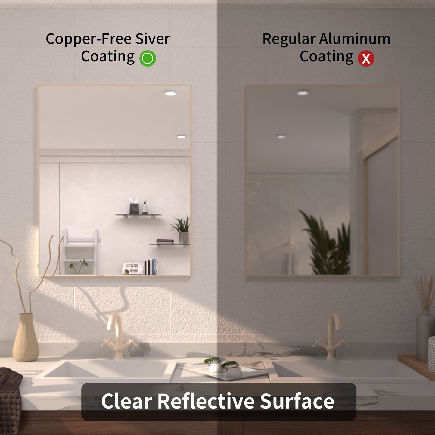 TaiMei 24 in. W x 30 in. H Rectangular Framed Bathroom Vanity Mirror 8_957dbf7b-f65f-487f-a253-6ea0bdce3880