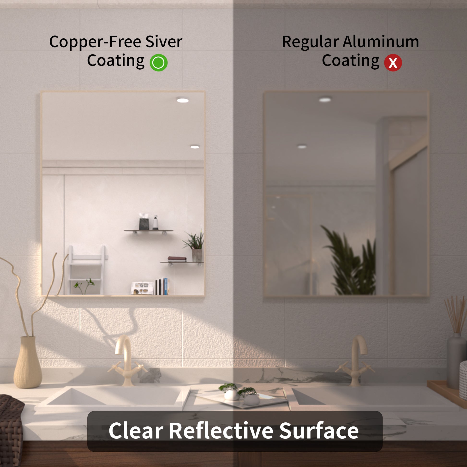 TaiMei 24 in. W x 30 in. H Rectangular Framed Bathroom Vanity Mirror 8_957dbf7b-f65f-487f-a253-6ea0bdce3880