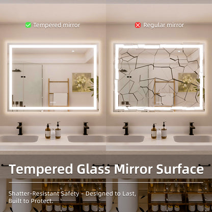 Nivorix NRPL Series Rectangular Frameless LED Wall Bathroom Vanity Mirror with Sleek Silver Finish 8_9fd197ec-5e57-42ae-af6e-e03974da04f4
