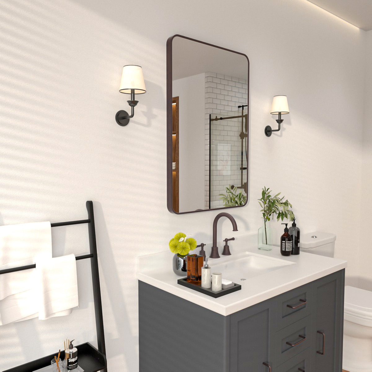 Niveal SM Series Rectangular Framed Wall Bathroom Vanity Mirror