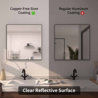 TaiMei 30 in. W x 30 in. H  Rectangular Framed Bathroom Vanity Mirror