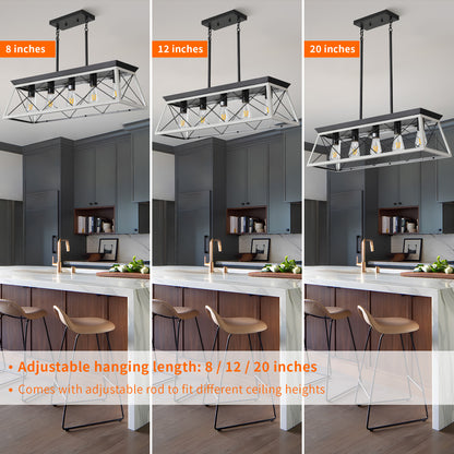 Taimei Vesper 16 in. 4-Light & Rustica 5-Light Farmhouse Industrial Chandelier Light 8_c02b5329-0c38-4758-89f3-3e2701af0586
