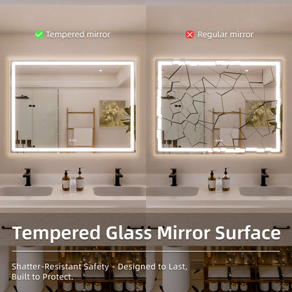 Nivorix NRMU Series Rectangular Frameless LED Wall Bathroom Vanity Mirror with Sleek Silver Finish 8_c58d2a93-0801-4a9b-bc9a-2ce6c940331c