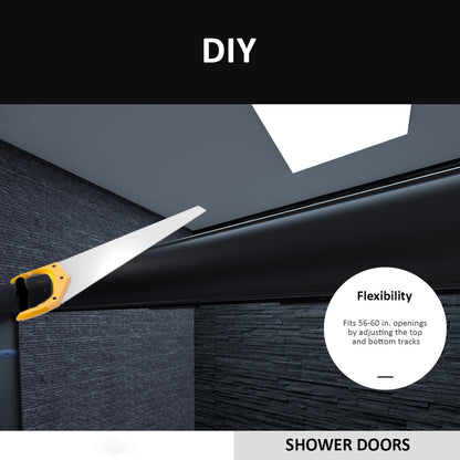 Niveal Ruhr 60 in. W x 56 in. H Sliding Semi Frameless Tub Door with Clear Glass 8_ee72b7cf-0c5e-42af-b7ff-28fcf2f30470