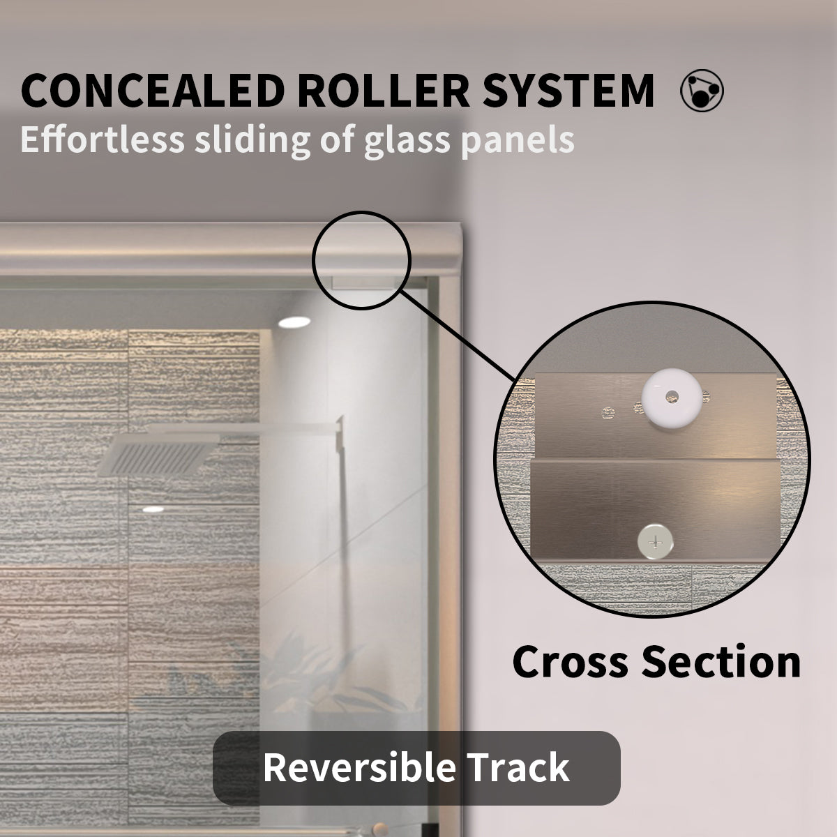 TaiMei 60 in. W x 56 in. H Sliding Semi-Frameless Tub Door with Clear Glass 97-6060-BN07_8d49b3b8-0459-4892-b41a-c91efd2d4552