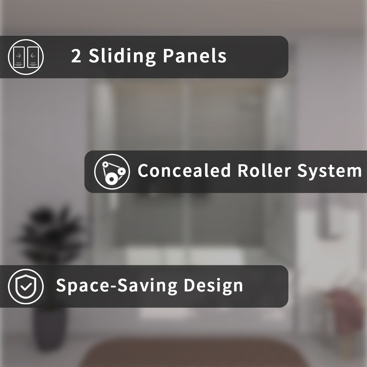 Ripple 60 in. W x 56 in. H Sliding Semi-Frameless Tub Door with Clear Glass