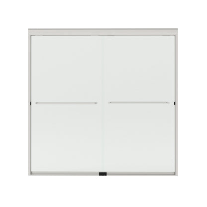 Shine 60 in. W x 56 in. H Semi-Frameless Sliding Tub Door with 1/4 in. Clear Tempered Glass