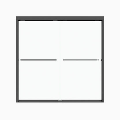 Shine 60 in. W x 56 in. H Semi-Frameless Sliding Tub Door with 1/4 in. Clear Tempered Glass