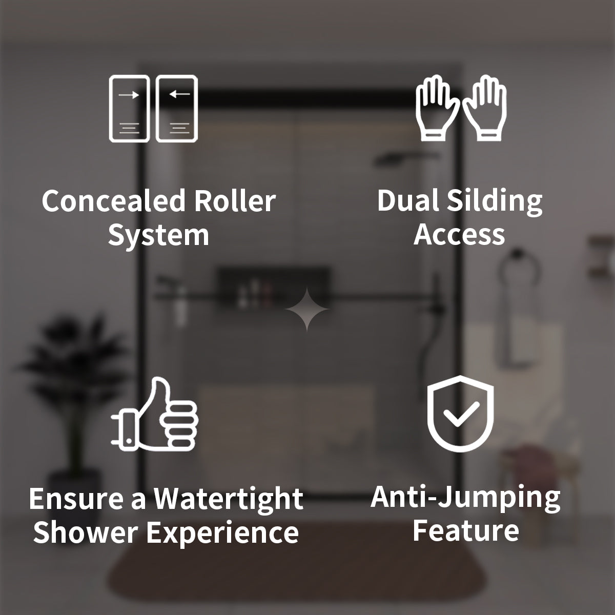 TaiMei 60 in. W x 72 in. H Sliding Framed Shower Door with Clear Glass and Handles 98-7660-BL03_ff45ada2-fad7-4a6e-a751-0bb1eeb535ef
