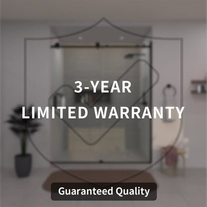 TaiMei 60 in. W x 72 in. H Sliding Framed Shower Door with Clear Glass and Handles 98-7660-BL13_a53d3a08-3717-4dbe-99b9-1b0251548b67
