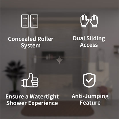 TaiMei 60 in. W x 72 in. H Sliding Framed Shower Door with Clear Glass and Handles 98-7660-BN03_2678152f-9f5b-4329-9b15-9eb71bae5570