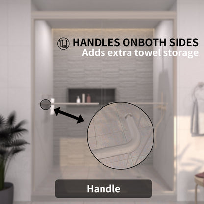 TaiMei 60 in. W x 72 in. H Sliding Framed Shower Door with Clear Glass and Handles 98-7660-BN07_16a397cf-bed9-4e8e-b481-746937602ca8