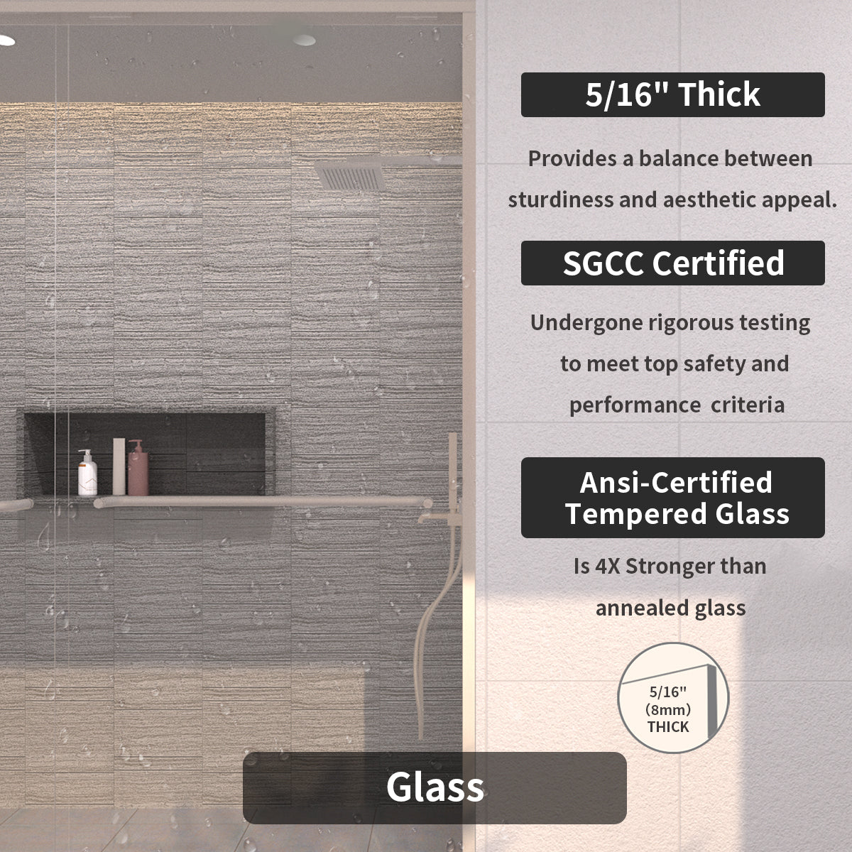 TaiMei 60 in. W x 72 in. H Sliding Framed Shower Door with Clear Glass and Handles 98-7660-BN08_a891c1ec-b577-47cc-b389-e59c2aa50ceb