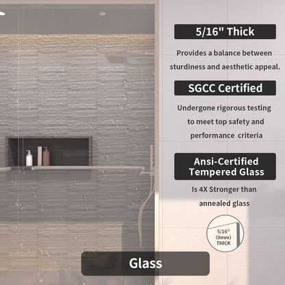 TaiMei 60 in. W x 72 in. H Sliding Framed Shower Door with Clear Glass and Handles 98-7660-BN08_a891c1ec-b577-47cc-b389-e59c2aa50ceb