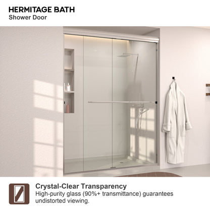 Nepti 60 in. W x 72 in. H Sliding Semi-Frameless Shower Door with Clear Glass 98BN-10
