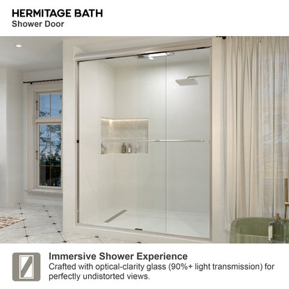 JRStart 60 in. W x 72 in. H Sliding Semi-Frameless Shower Door Finish with Clear Glass 98BN-10_6c5db74d-d03f-49bc-a5dc-eccfba645a26