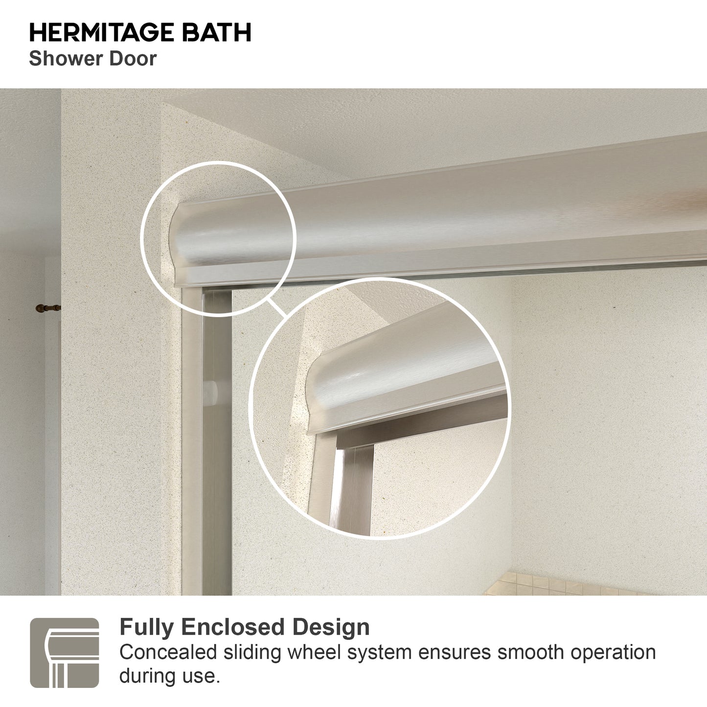 JRStart 60 in. W x 72 in. H Sliding Semi-Frameless Shower Door Finish with Clear Glass 98BN-4_2db521b9-a8de-4b87-a997-f622b797a7c7