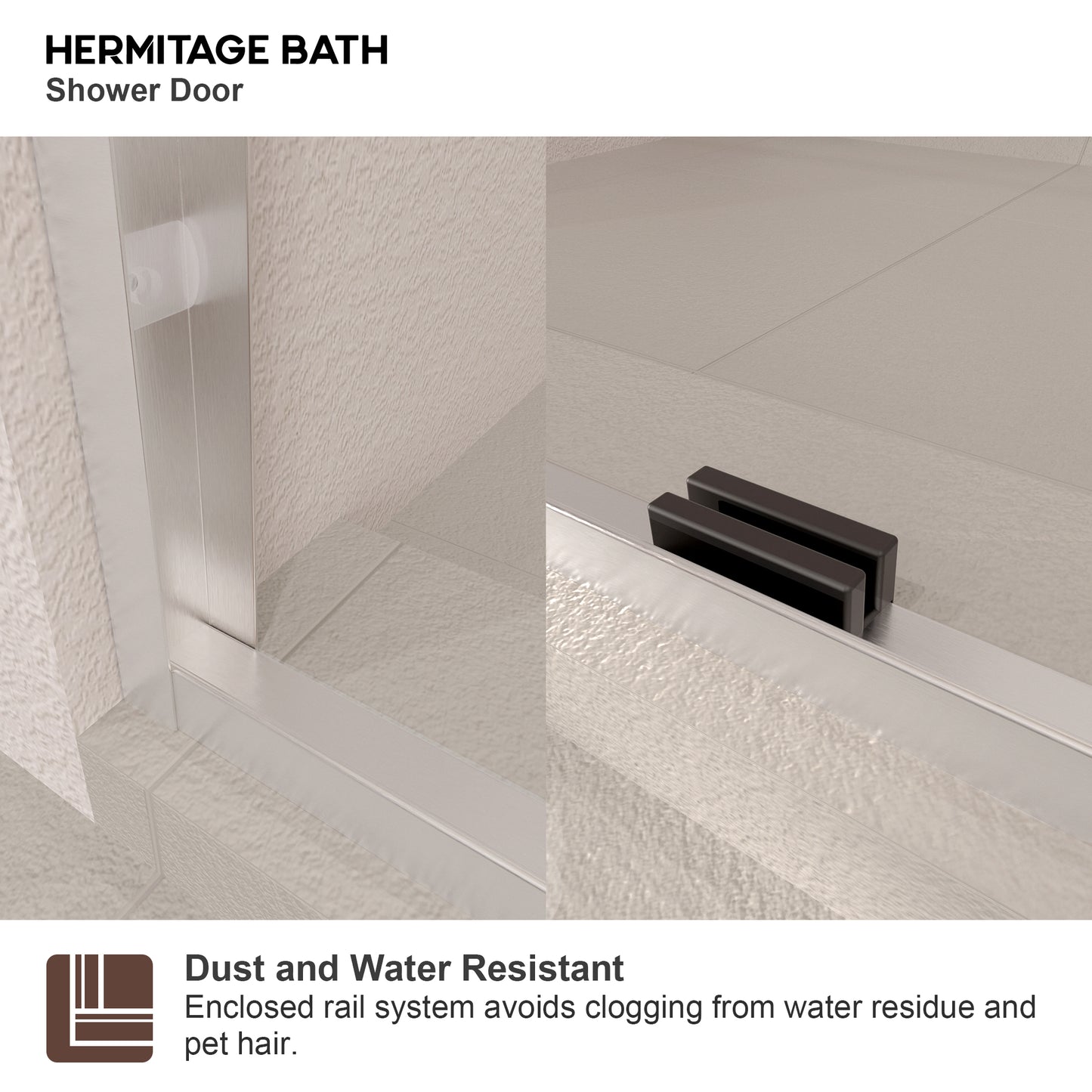 Nepti 60 in. W x 72 in. H Sliding Semi-Frameless Shower Door with Clear Glass 98BN-5