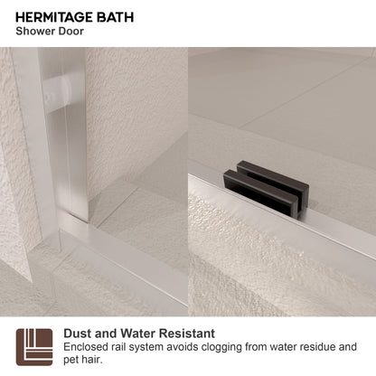 Nepti 60 in. W x 72 in. H Sliding Semi-Frameless Shower Door with Clear Glass 98BN-5
