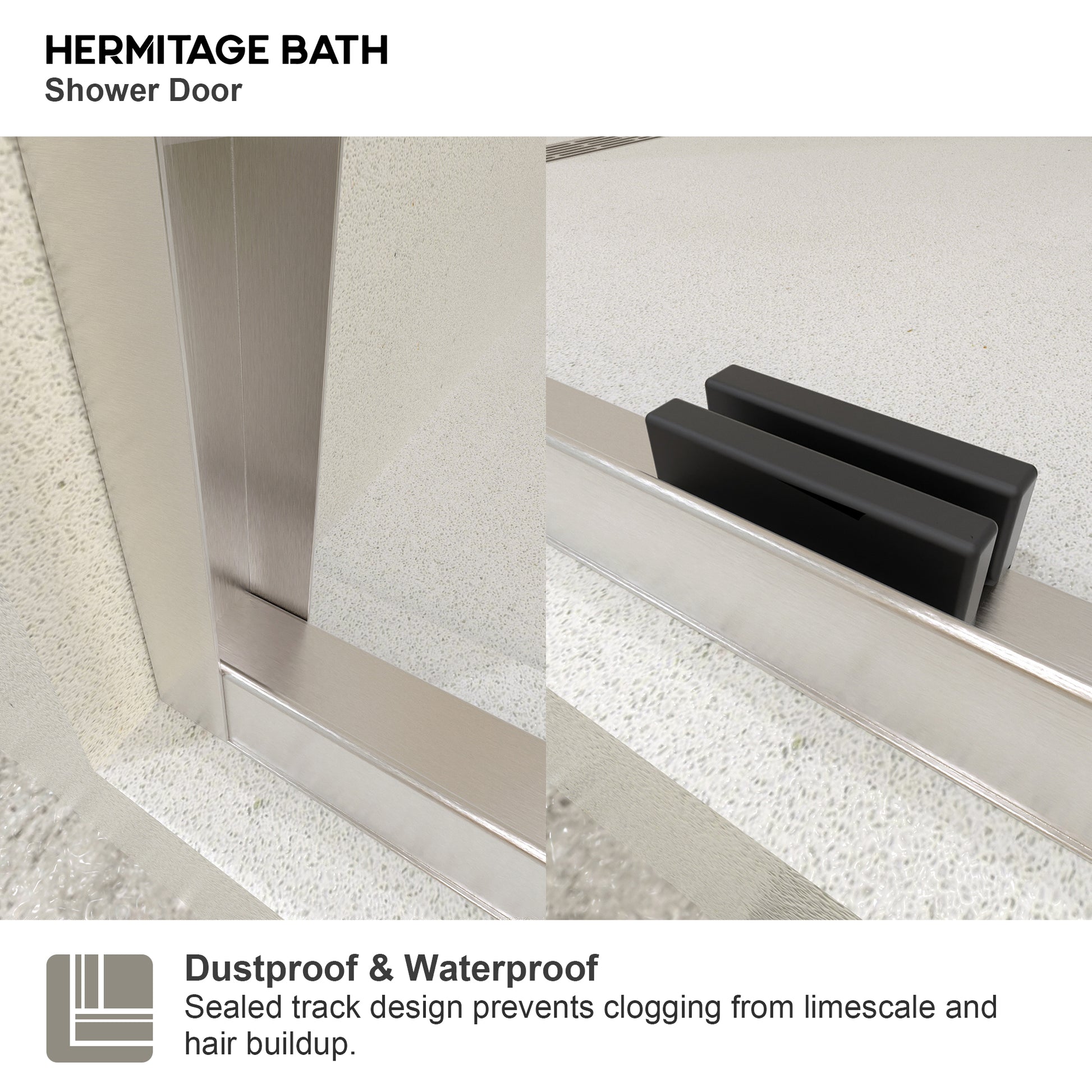 JRStart 60 in. W x 72 in. H Sliding Semi-Frameless Shower Door Finish with Clear Glass 98BN-5_c7da7543-69da-4d29-bcb5-8fa2ae2a6d7d