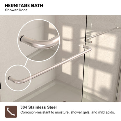 Nepti 60 in. W x 72 in. H Sliding Semi-Frameless Shower Door with Clear Glass 98BN-6