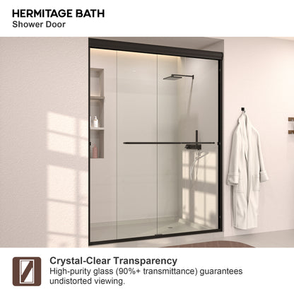 Nepti 60 in. W x 72 in. H Sliding Semi-Frameless Shower Door with Clear Glass 98MB-10